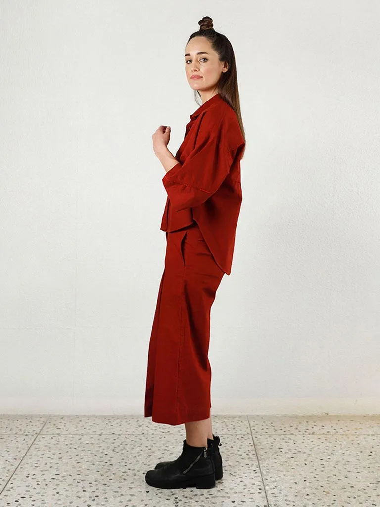 Pleated Cherry Pants
