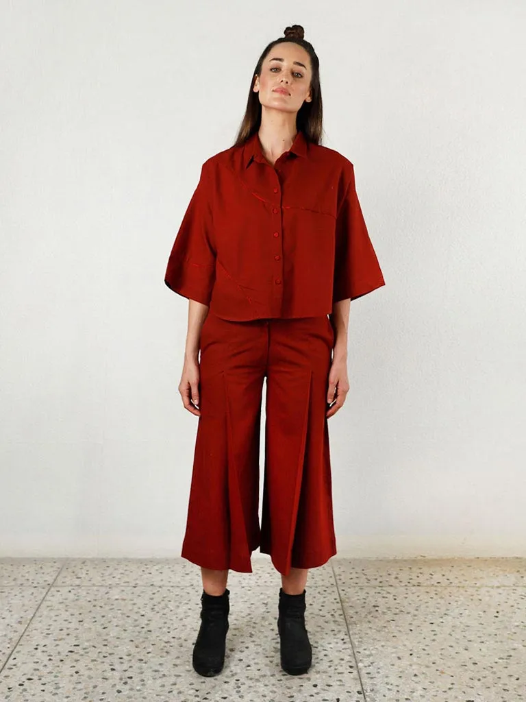 Pleated Cherry Pants