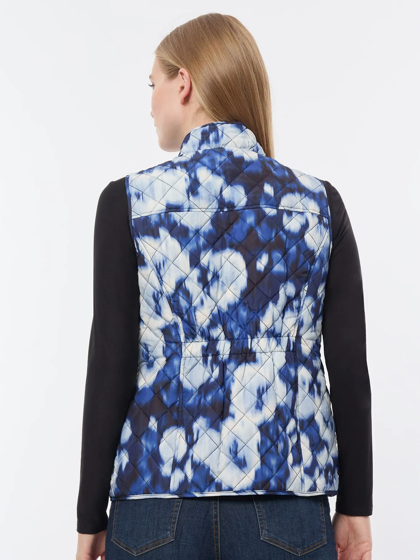 Plus Printed Quilted Puffer Vest