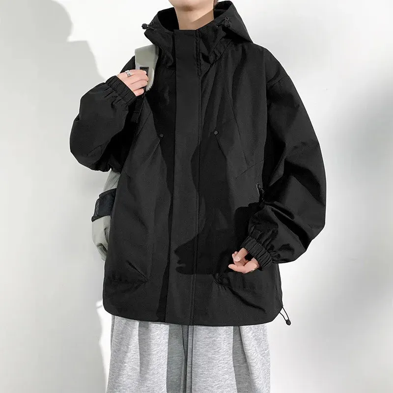 Plus Size New Camping Jacket Men Windbreak Coat Plus Size 8XL Fashion Casual Waterproof Jacket Male Solid Color Outerwear M-8xl