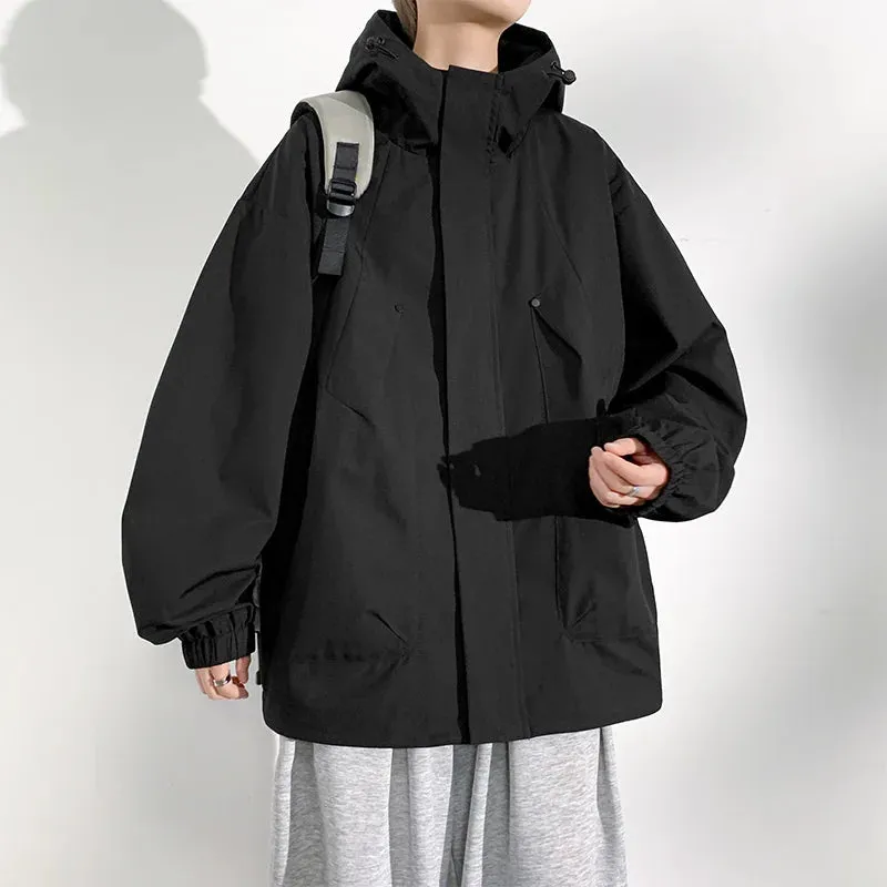 Plus Size New Camping Jacket Men Windbreak Coat Plus Size 8XL Fashion Casual Waterproof Jacket Male Solid Color Outerwear M-8xl