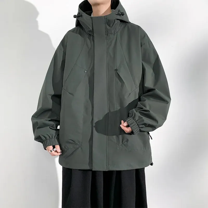 Plus Size New Camping Jacket Men Windbreak Coat Plus Size 8XL Fashion Casual Waterproof Jacket Male Solid Color Outerwear M-8xl