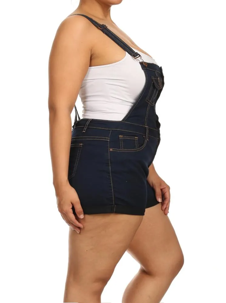 Plus Size Picnic Days Blue Denim Overalls
