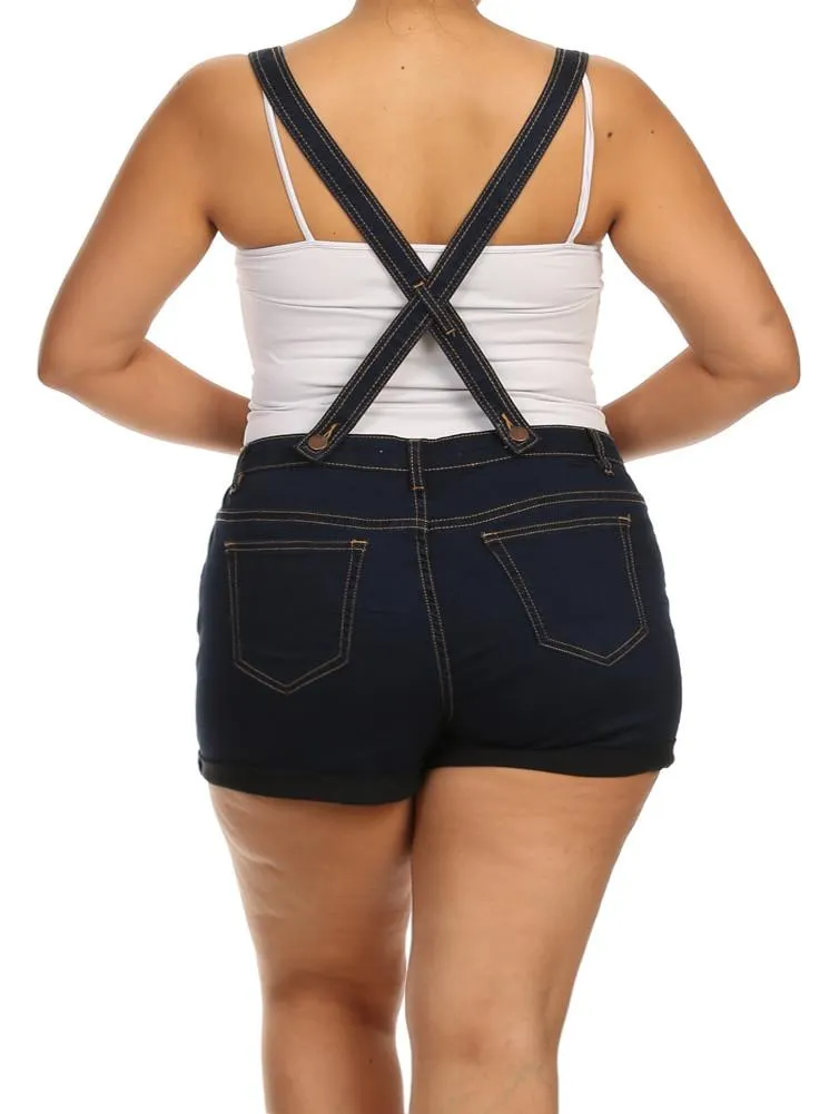 Plus Size Picnic Days Blue Denim Overalls