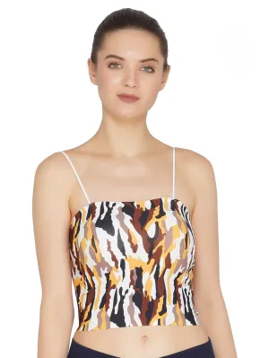 Poftik Paper Print Ultra soft and comfortable sports bras for Women and Girls Crop Top Camisole