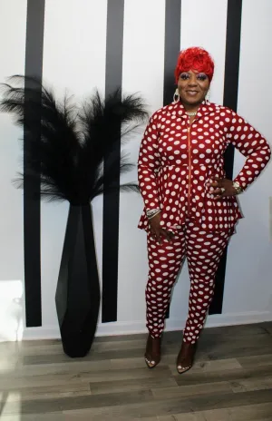 Polka Dot Peplum