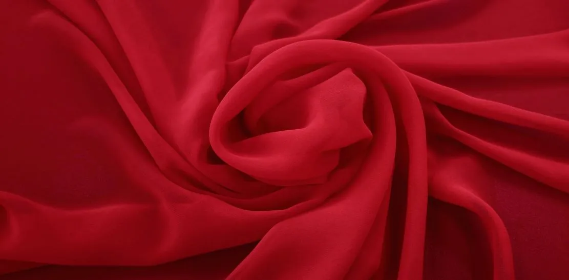 Polyester Chiffon Red