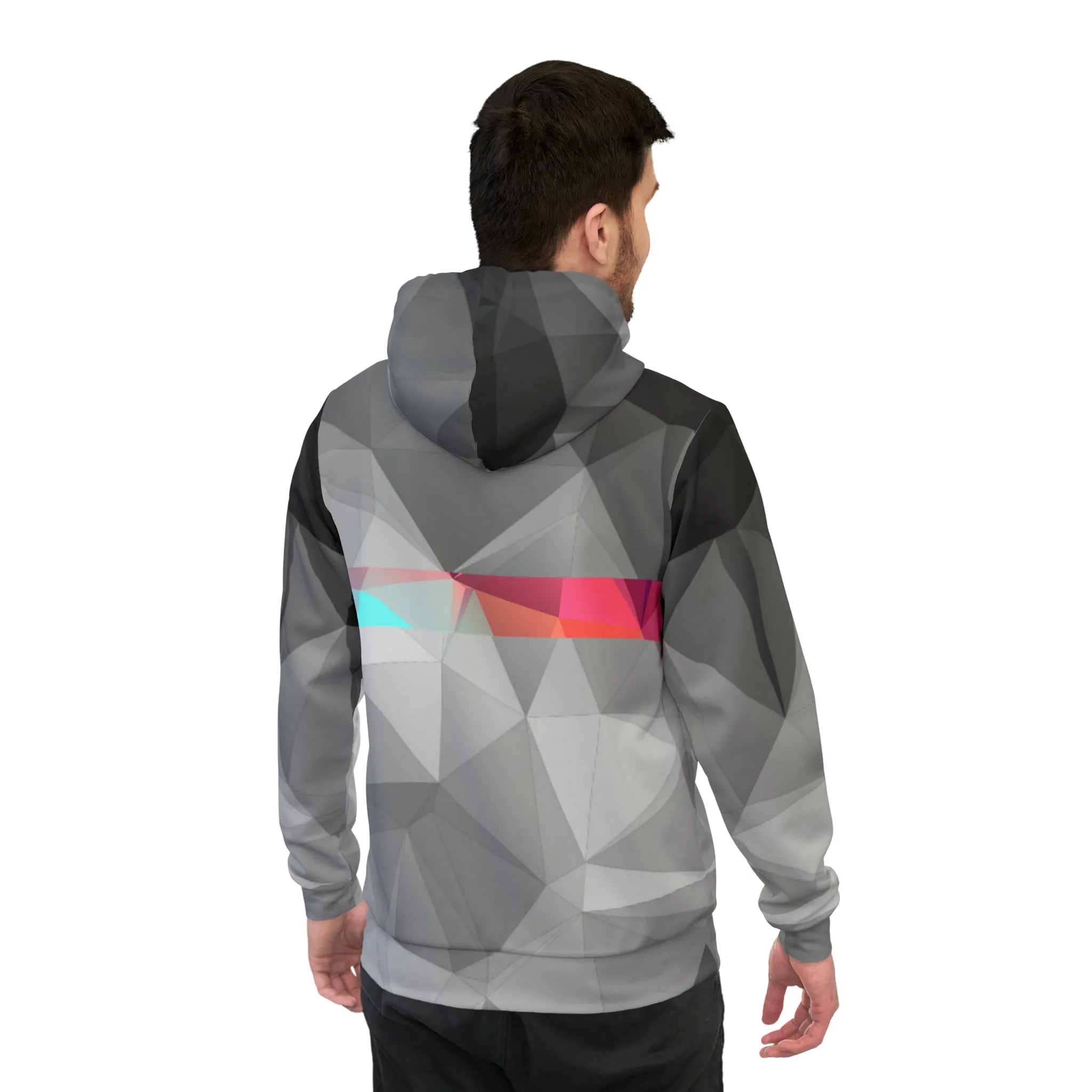 Polygon Contrast Athletic Hoodie (AOP)