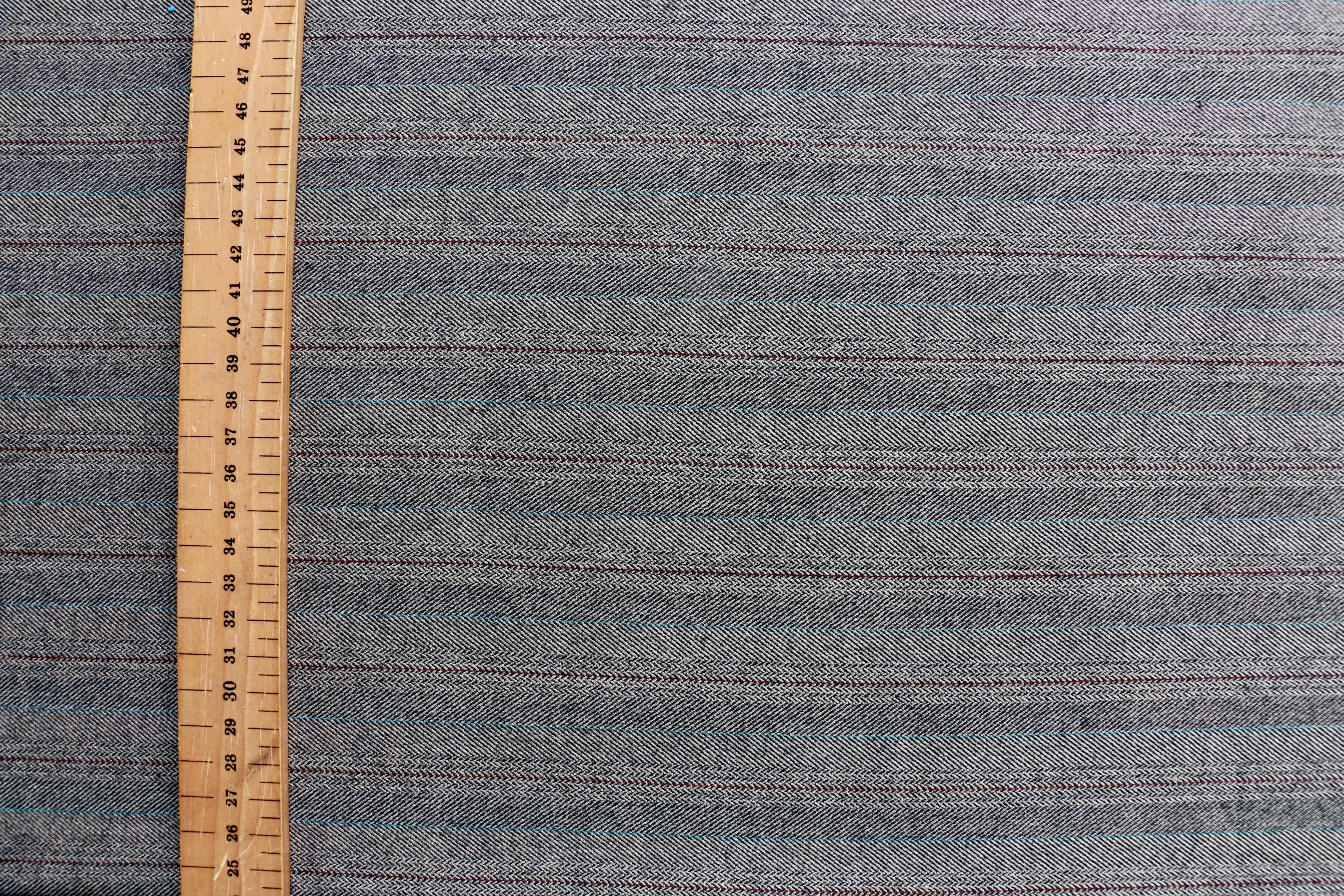 POLYVISCOSE SUITING - Beige herringbone and stripe design
