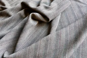 POLYVISCOSE SUITING - Beige herringbone and stripe design