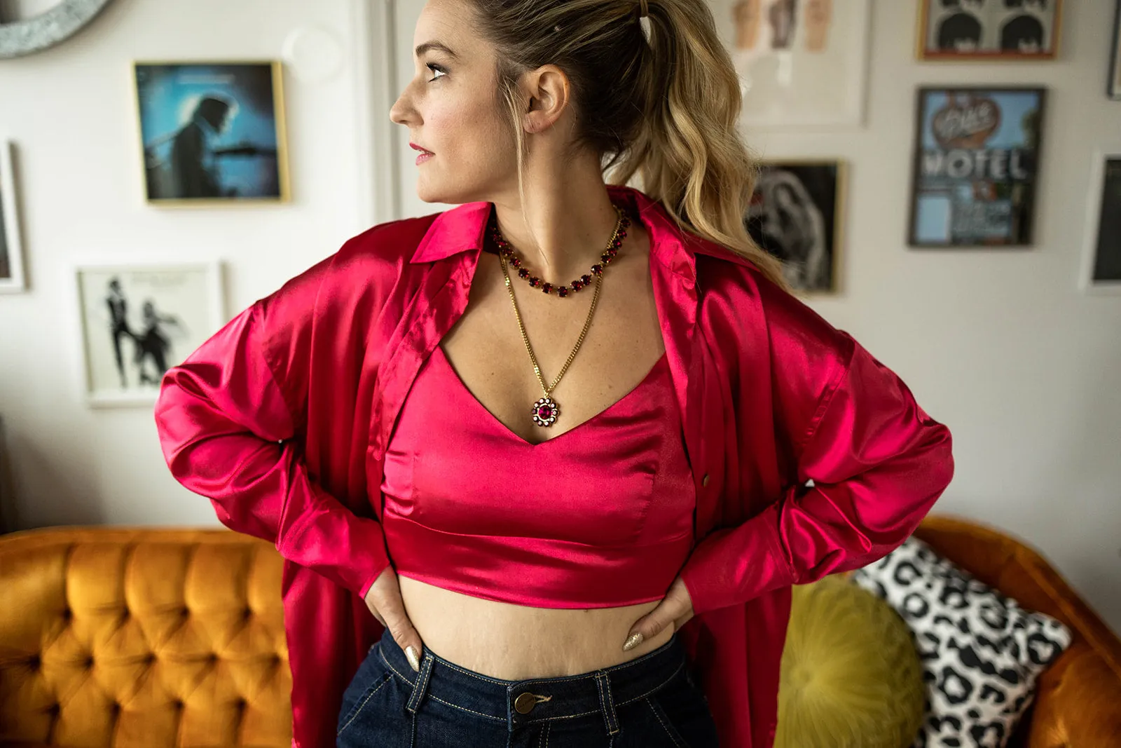 poppy set in hot pink