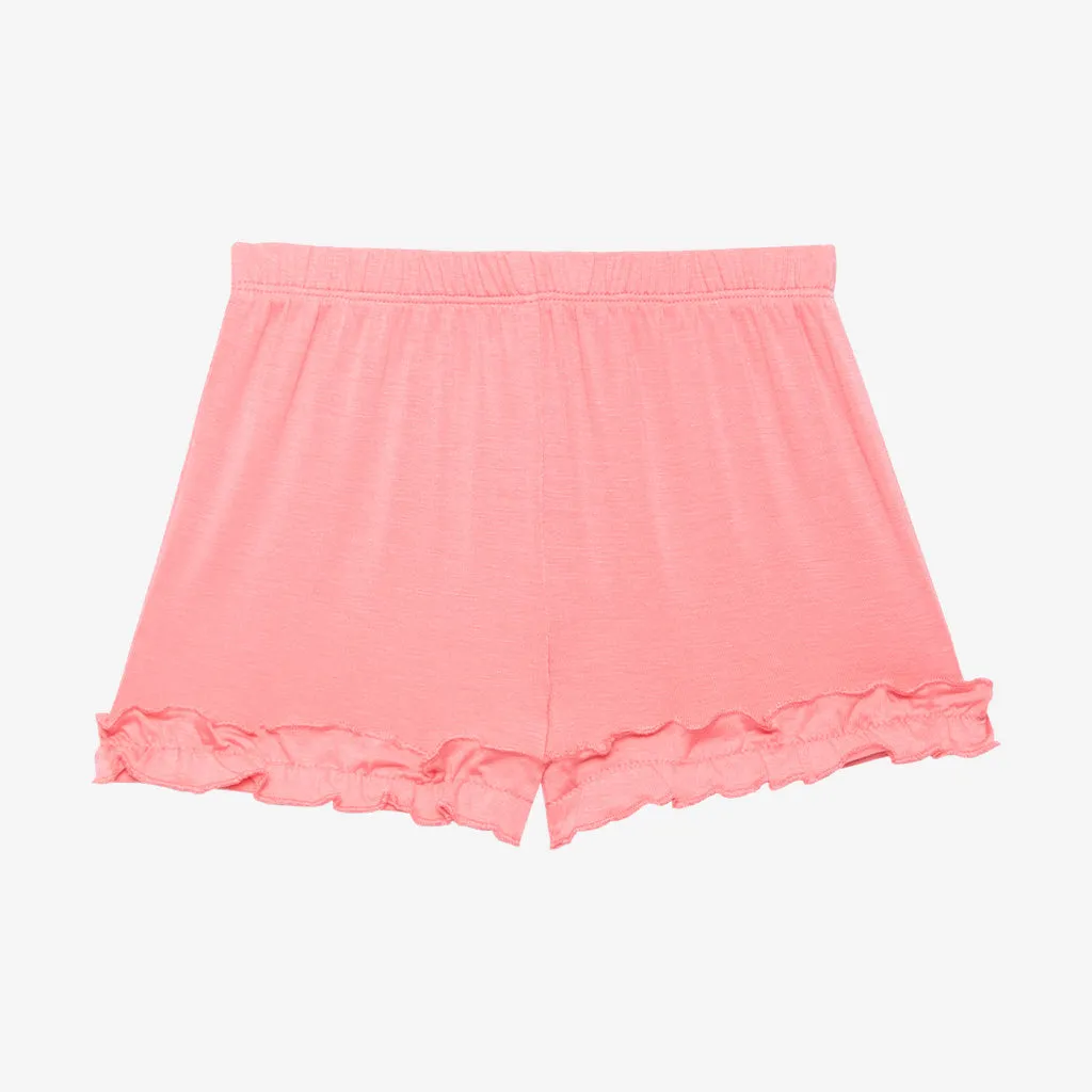 Posh Peanut Ananans Basic S/S Peplum Top & Short Set