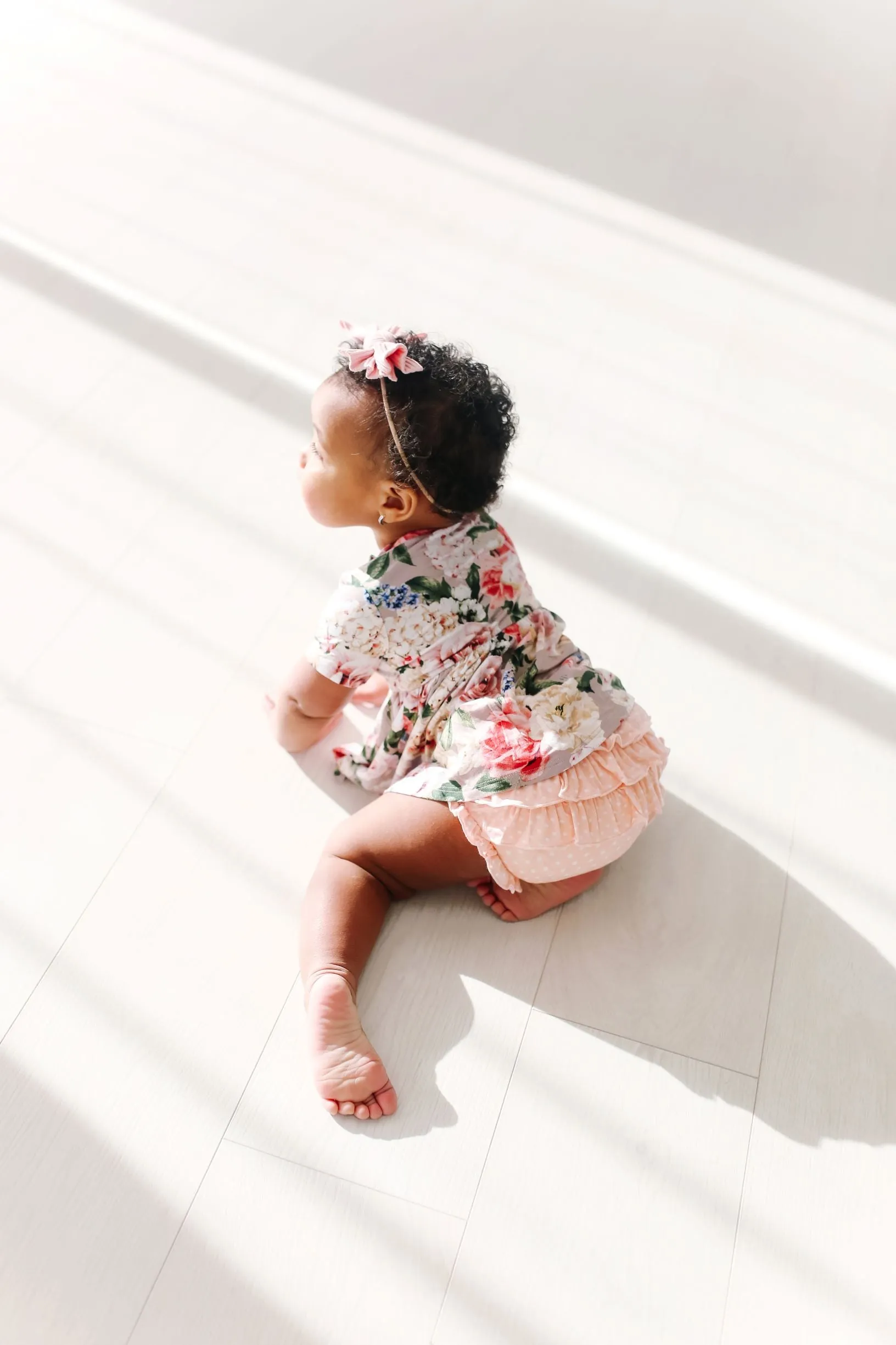 Posh Peanut Cassie S/S Basic Peplum Top & Bloomer Set