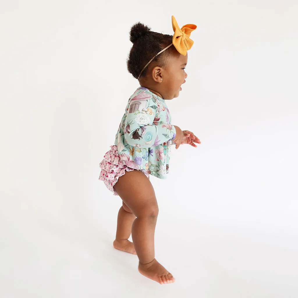 Posh Peanut Faye L/S Basic Peplum Top & Bloomer Set
