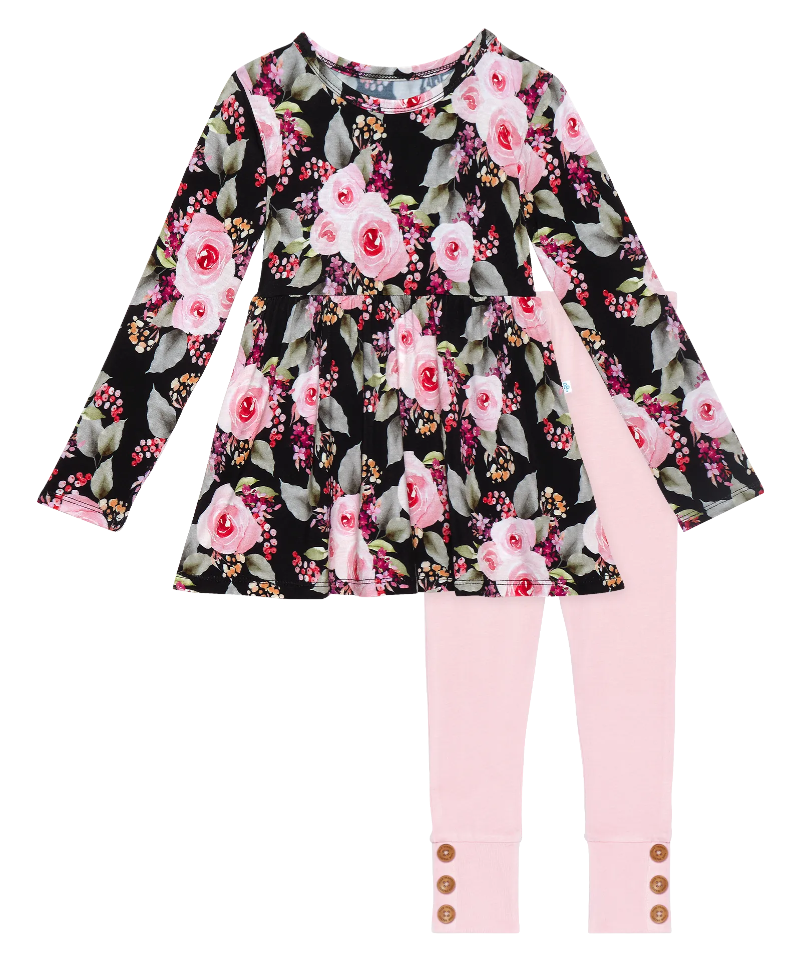 Posh Peanut Milana L/S Peplum Top & Legging Set