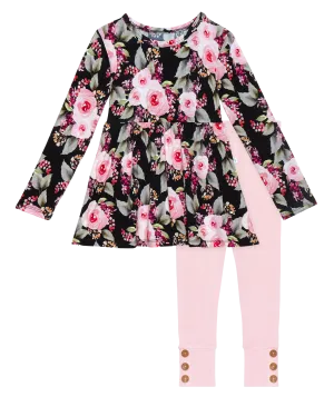 Posh Peanut Milana L/S Peplum Top & Legging Set