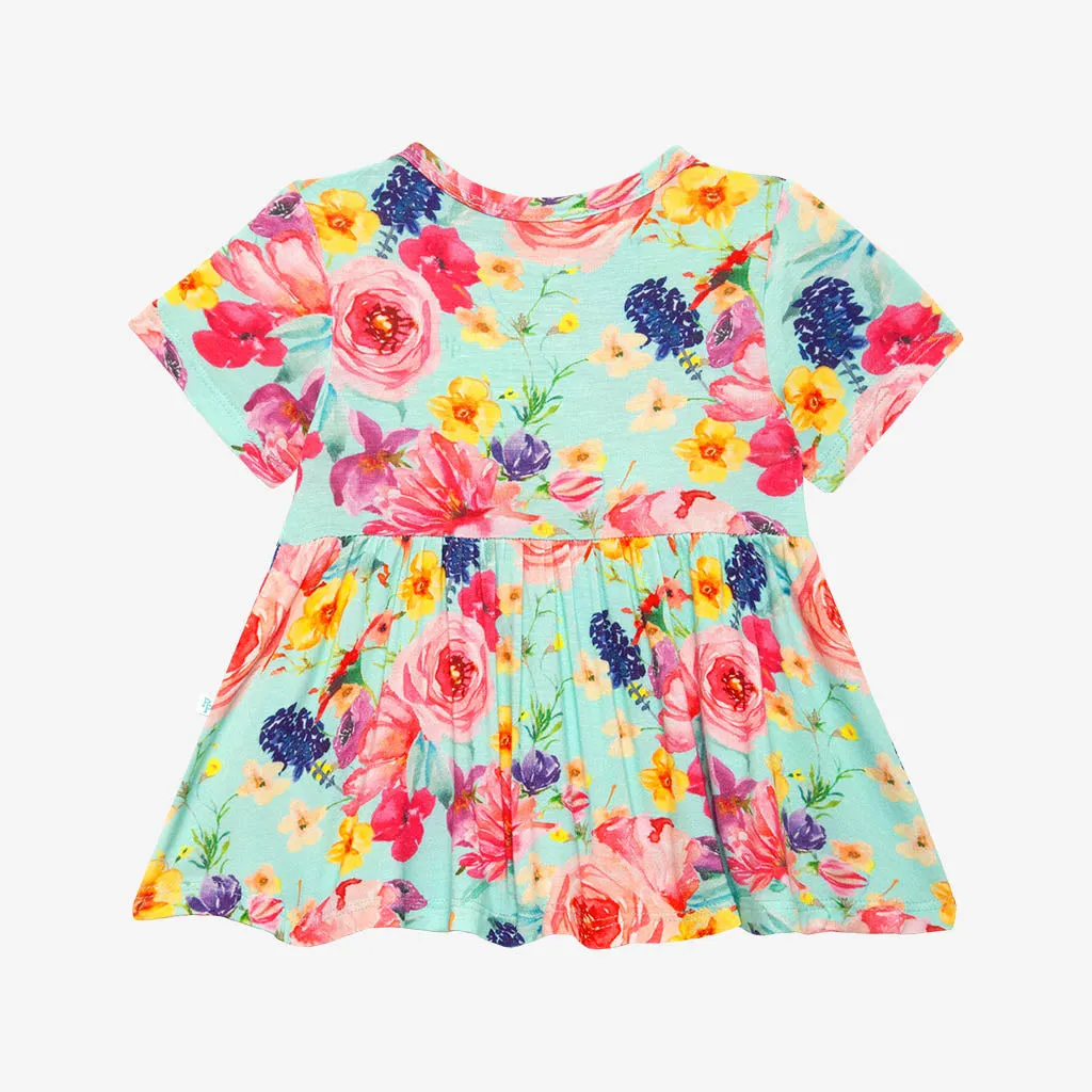 Posh Peanut Olivia Mae Basic S/S Peplum Top & Bloomer Set