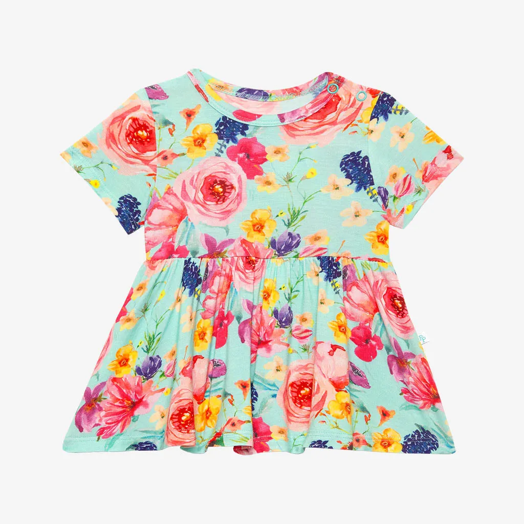 Posh Peanut Olivia Mae Basic S/S Peplum Top & Bloomer Set