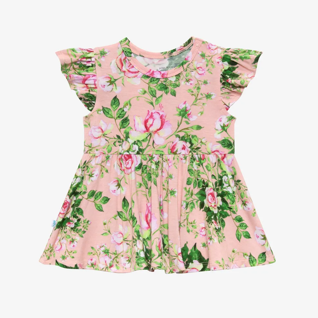 Posh Peanut Renia Capsleeve Peplum Top & Short Set
