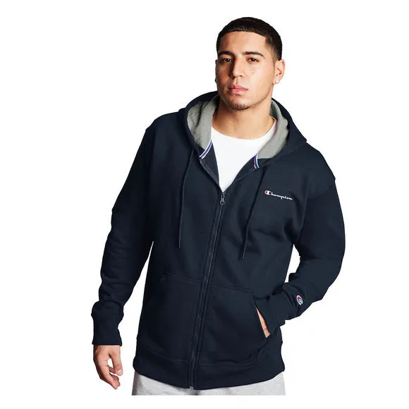 POWERBLEND MEN'S FLEECE FULL ZIP HOODIE - SCRIPT LOGO
