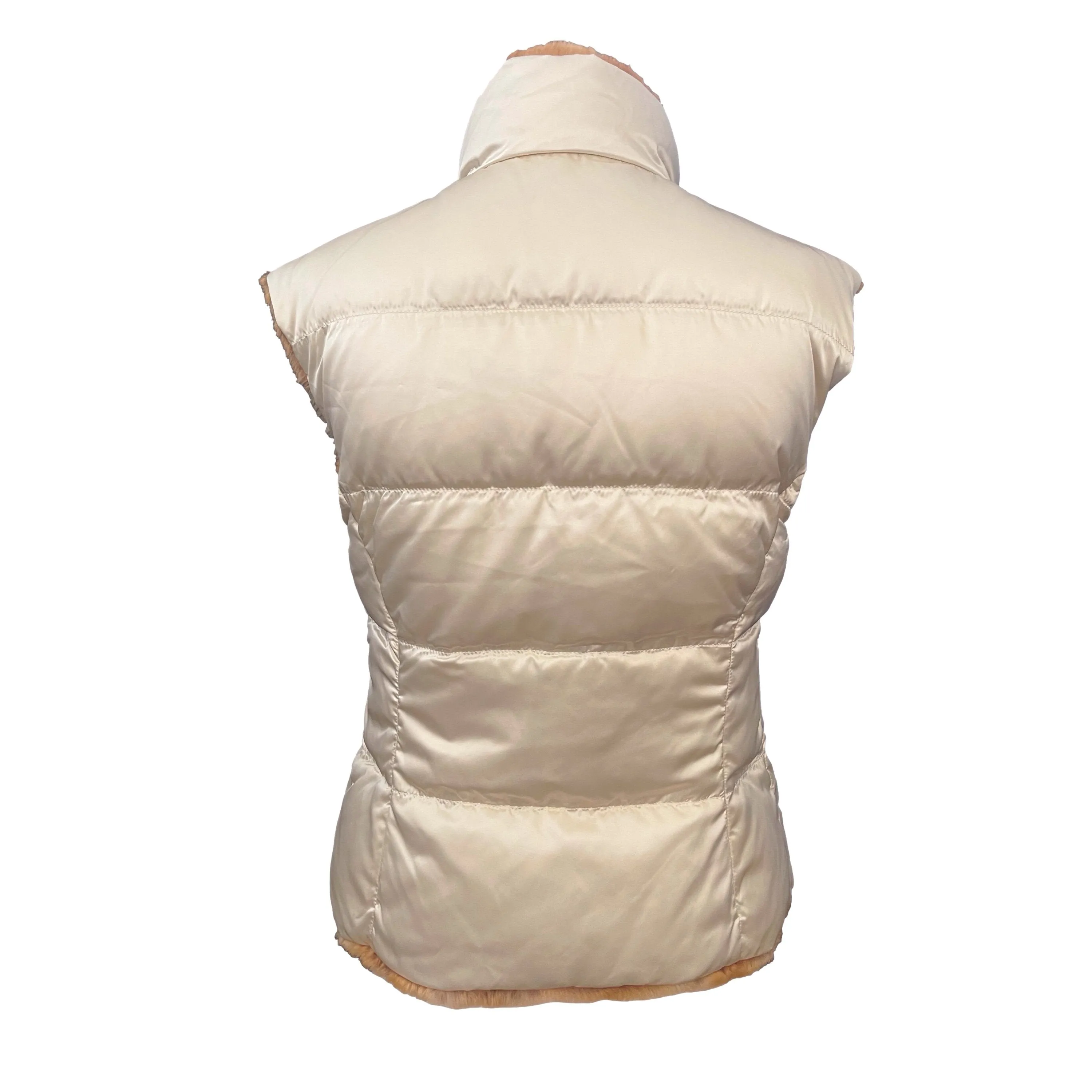 Prada Cream Reversible Puffer Vest