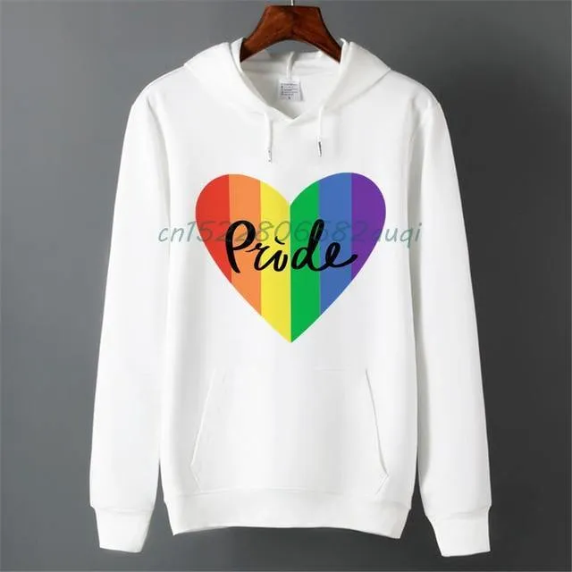 Pride LGBT Gay Love Lesbian Rainbow Fleece Hoodie
