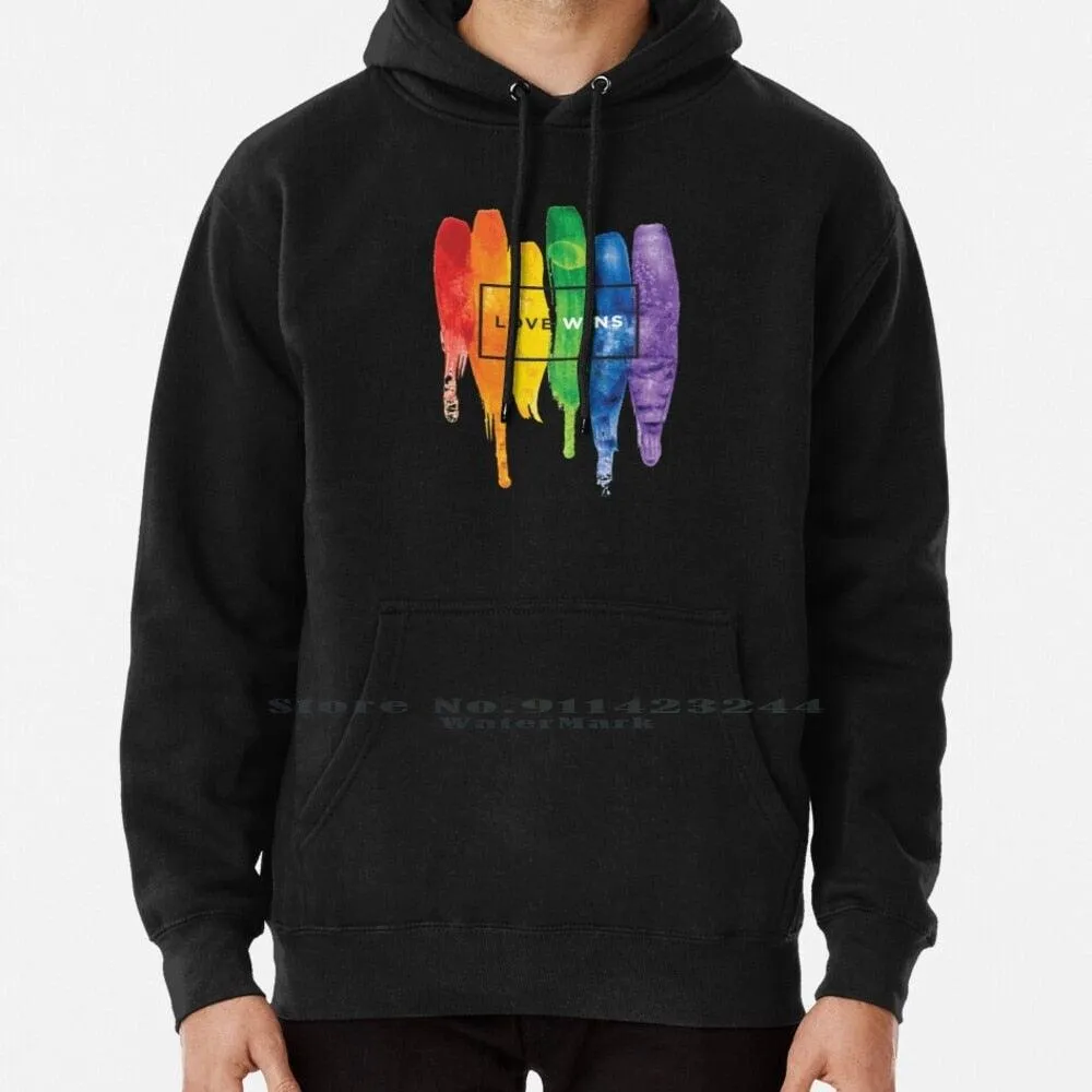 Pride LGBT Gay Love Lesbian Rainbow Fleece Hoodie
