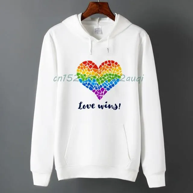 Pride LGBT Gay Love Lesbian Rainbow Fleece Hoodie