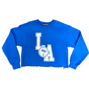 Prince Peter LA Circle Crop Sweatshirt - Royal Blue