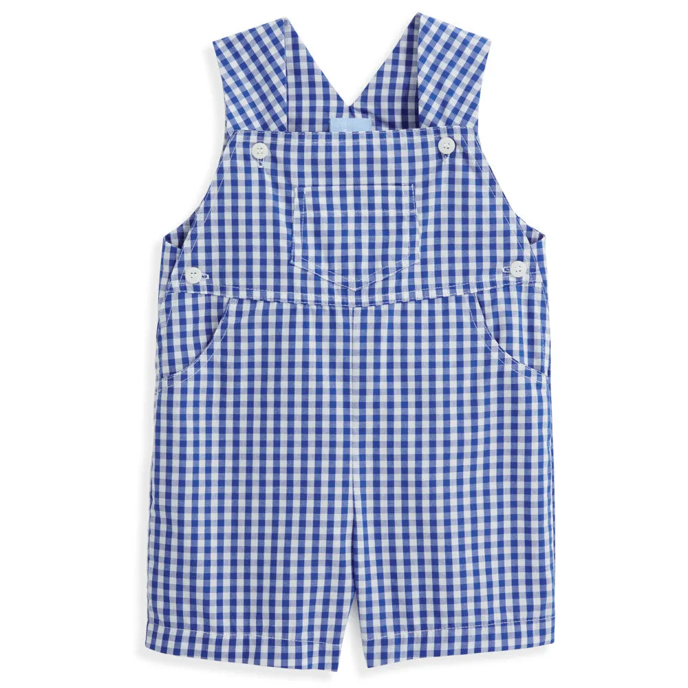 Printed Short Overall -- Royal Soft Check