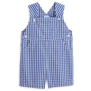 Printed Short Overall -- Royal Soft Check