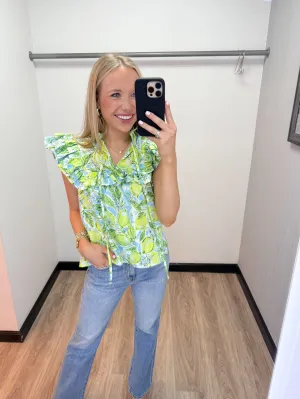 Printed Splash Top - Citrus