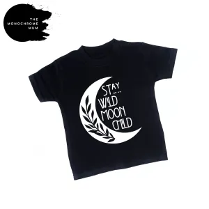 Printed - Stay wild moon child top
