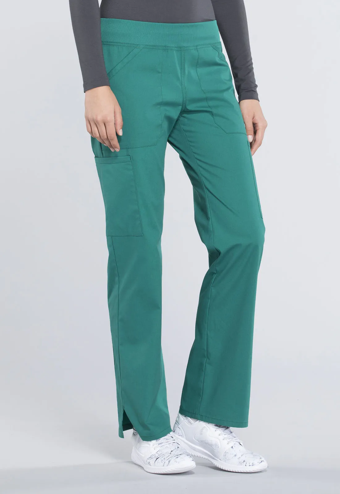 Professionals WW170 Mid Rise Straight Leg Pull-on Cargo Pants Hunter Green
