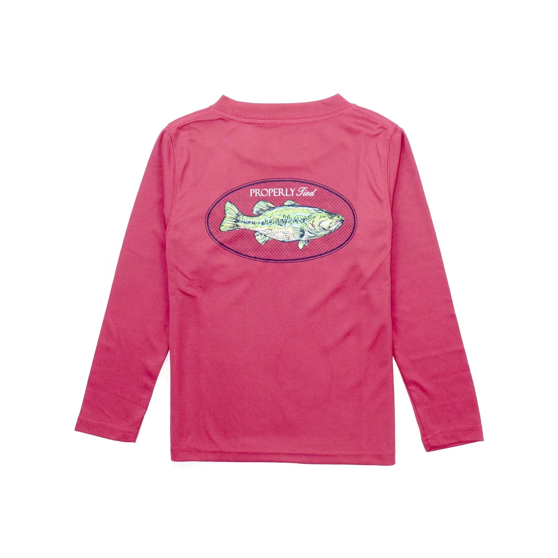 Properly Tied Bass Long Sleeve Performance Tee - Cayenne