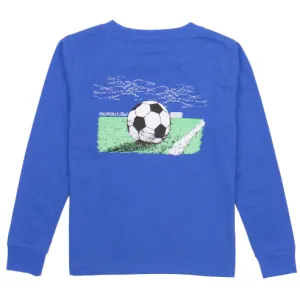 Properly Tied Men's Soccer Long Sleeve Tee - Bay Blue