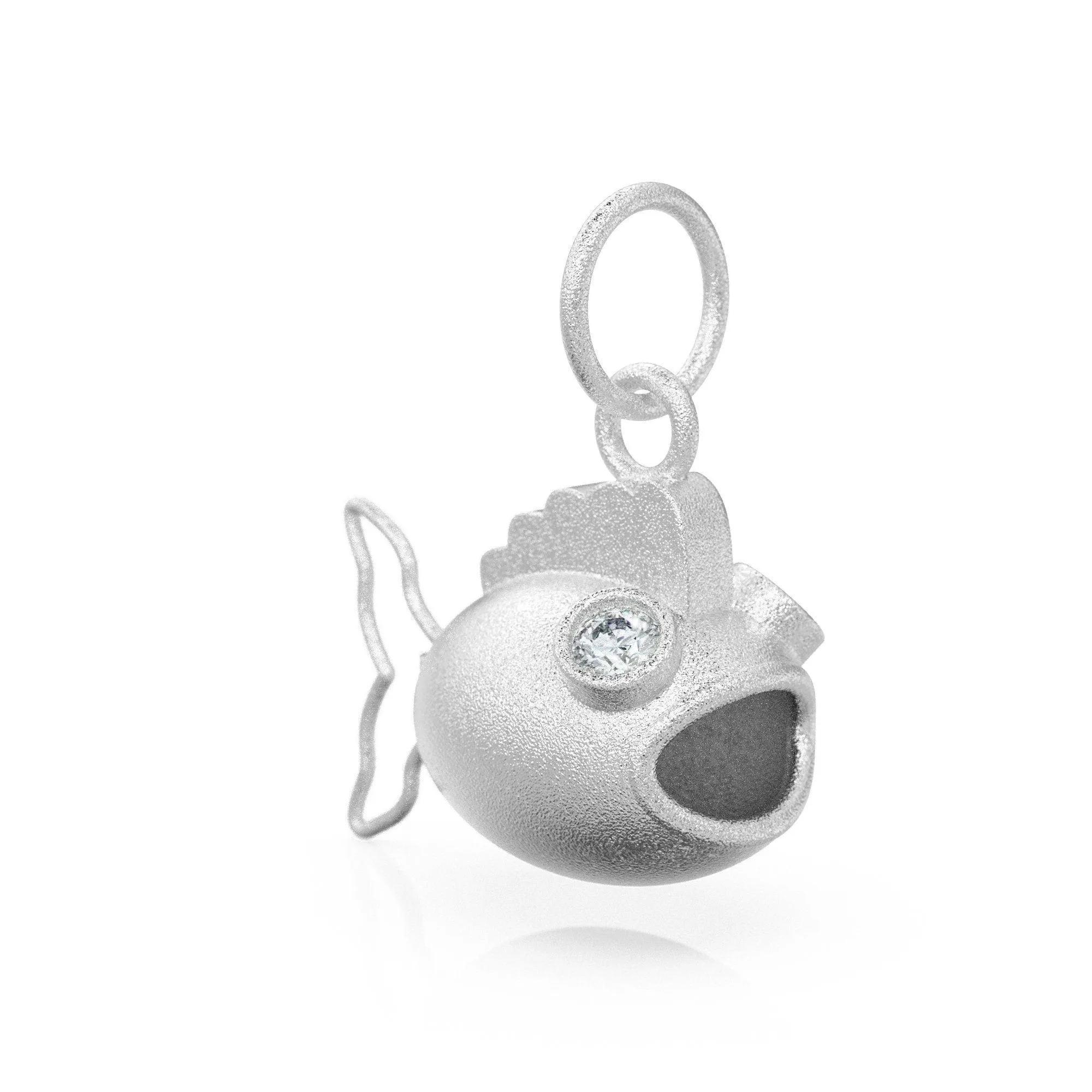 Puffer Fish 14k 18k Solid Gold Charm Pendant, Aquatic Charm, Gold Charm Finding / Fish Pendant / Florentine Finish / Pisces Zodiac Charm