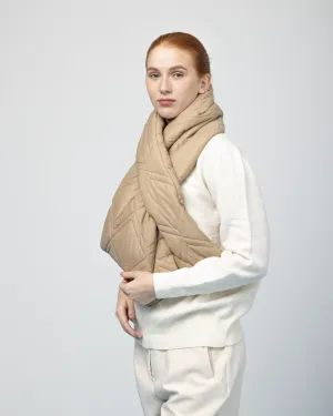 Puffer Scarf - Caramel Brown