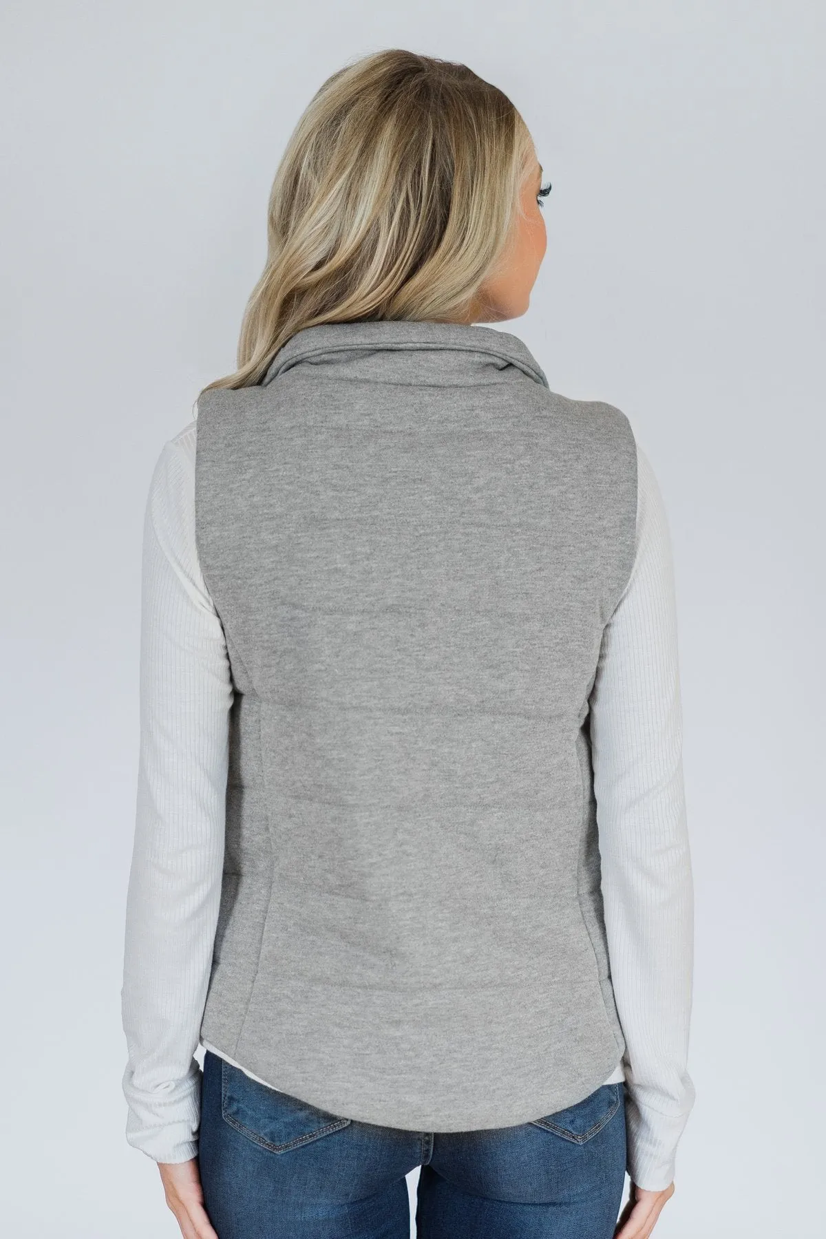 Puffer Vest- Heather Grey