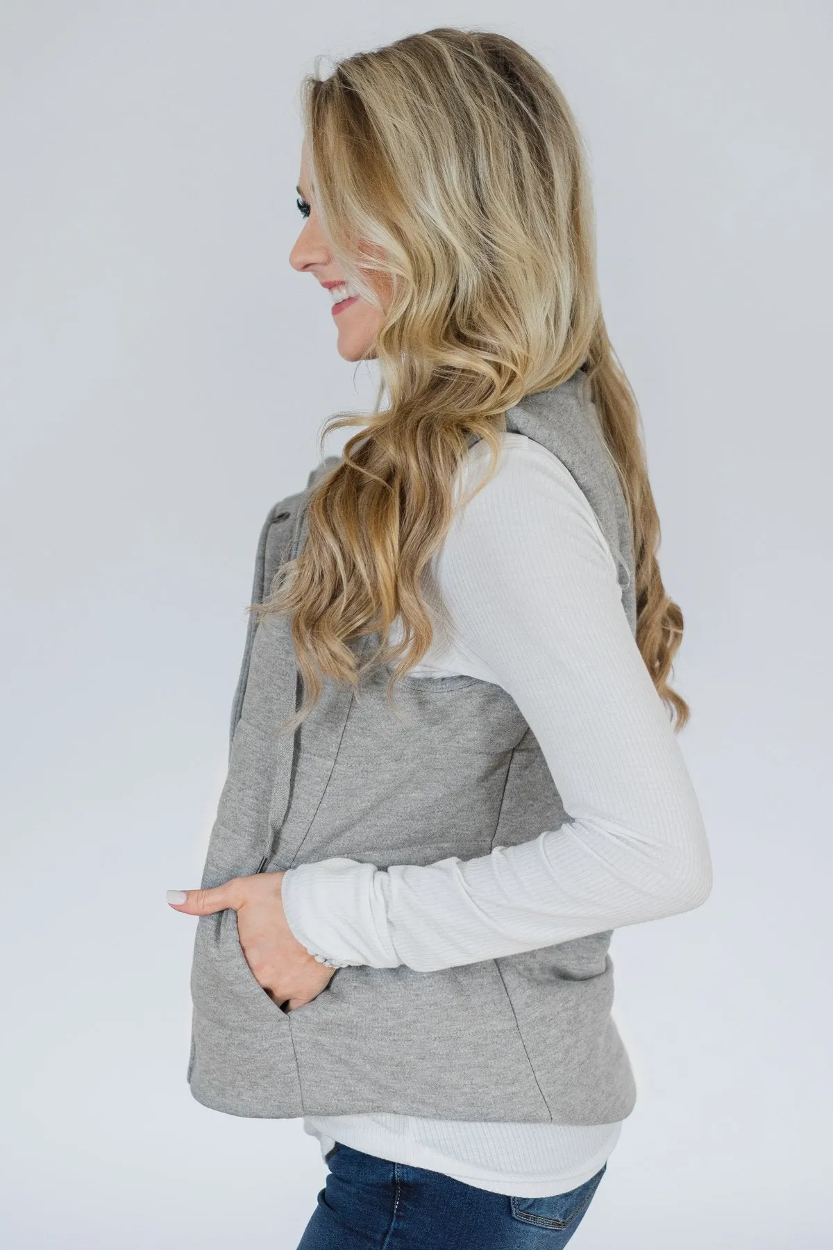 Puffer Vest- Heather Grey