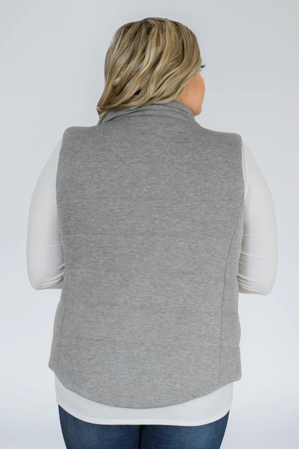 Puffer Vest- Heather Grey
