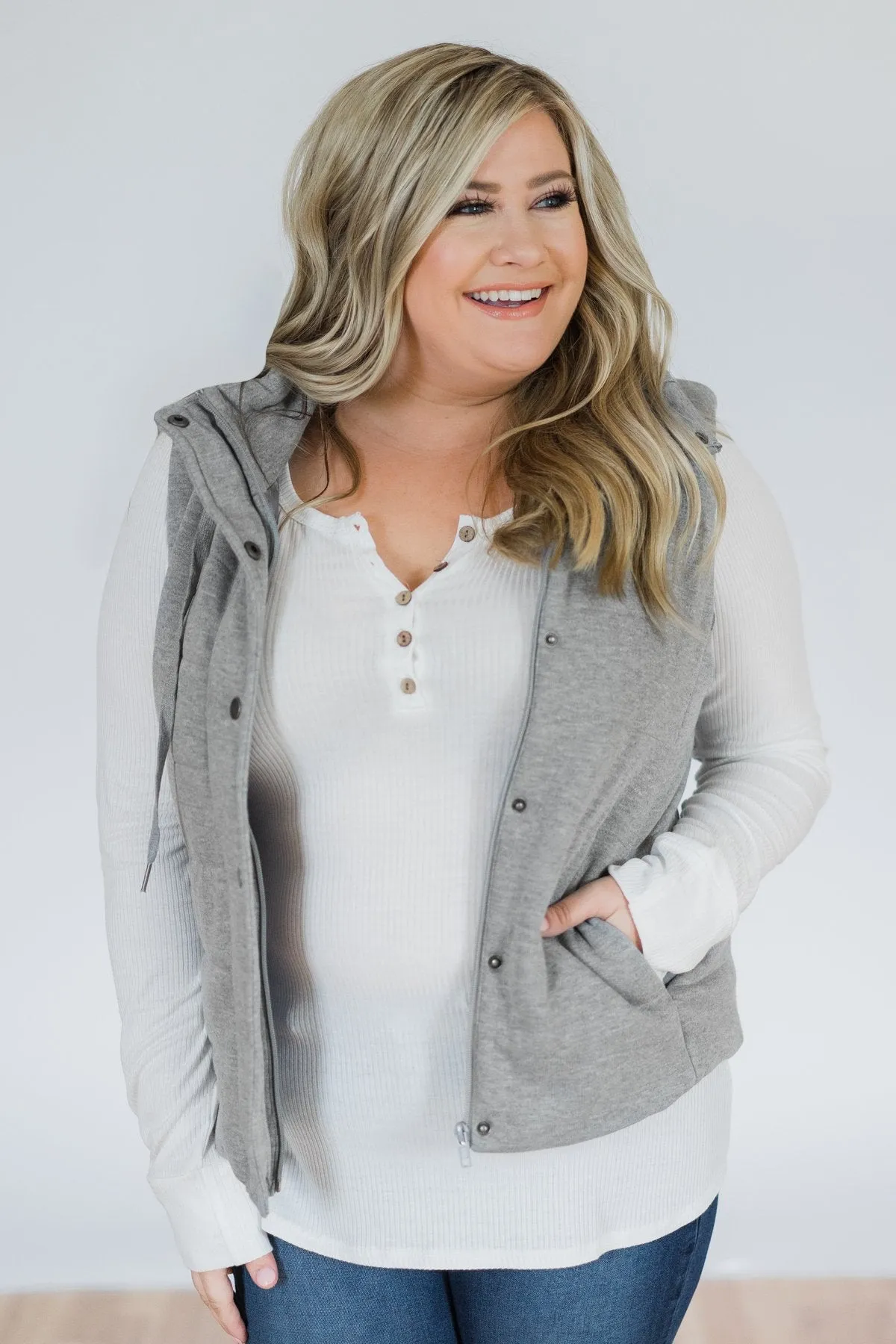 Puffer Vest- Heather Grey