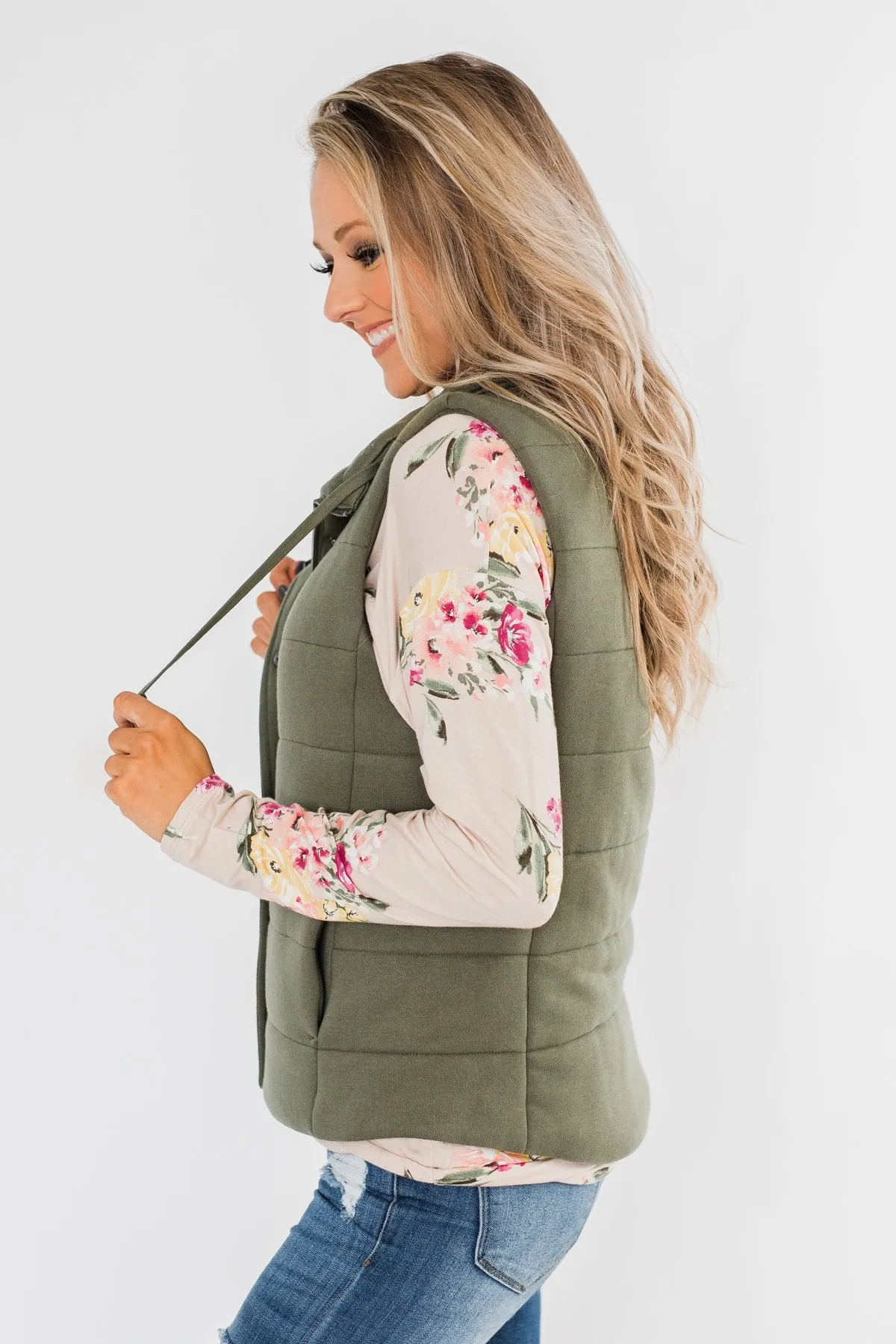 Puffer Vest- Olive