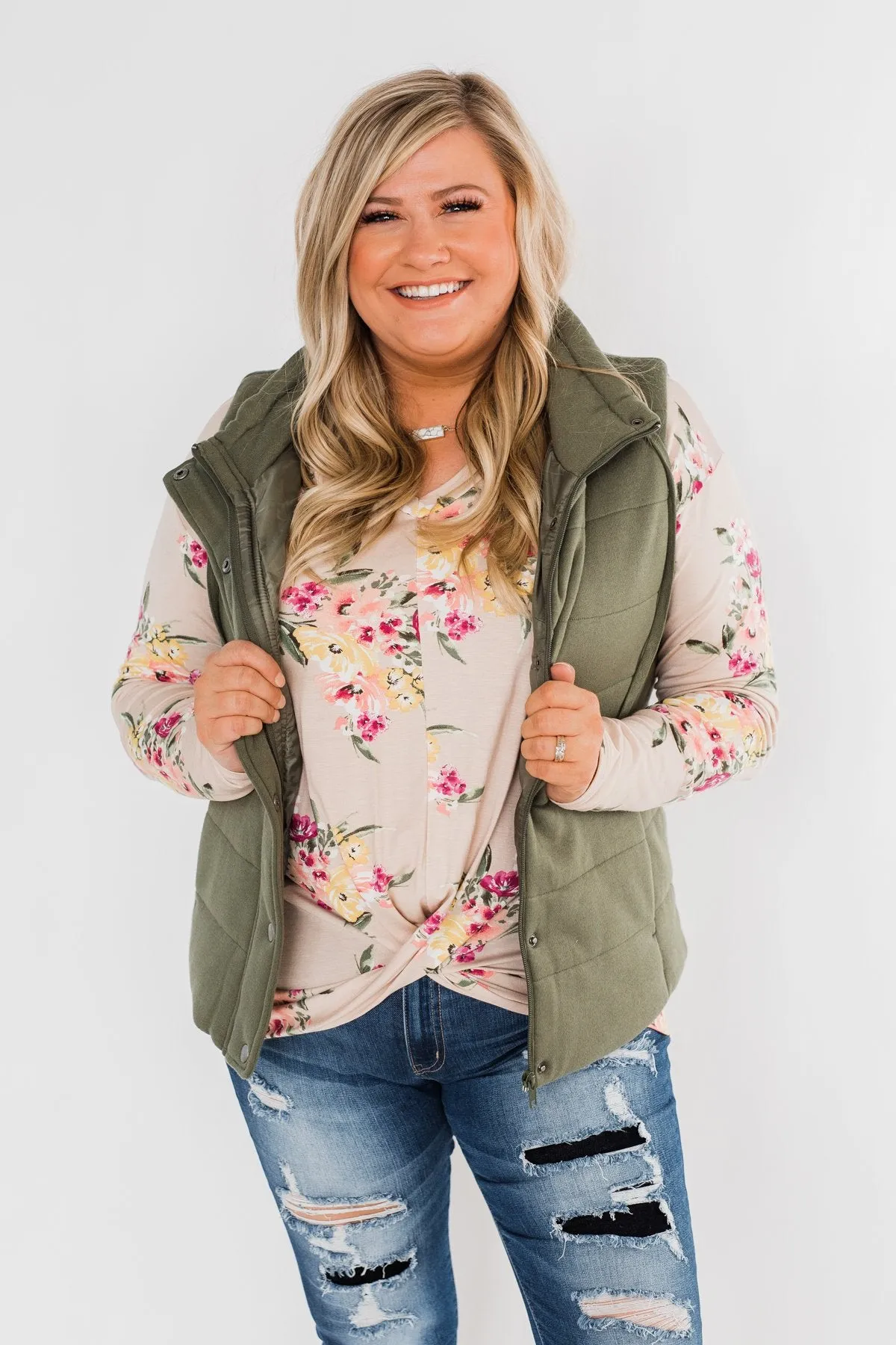 Puffer Vest- Olive