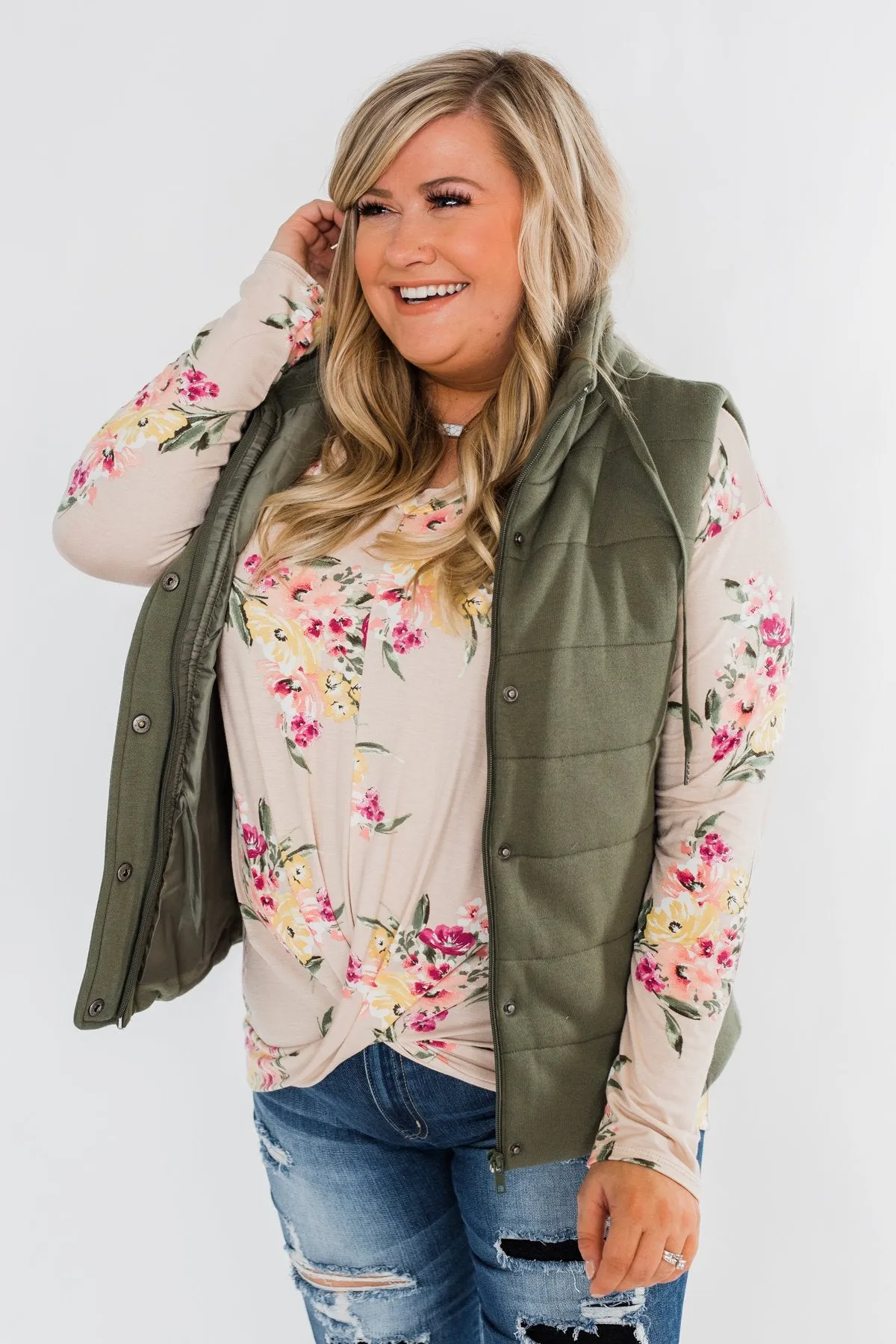 Puffer Vest- Olive