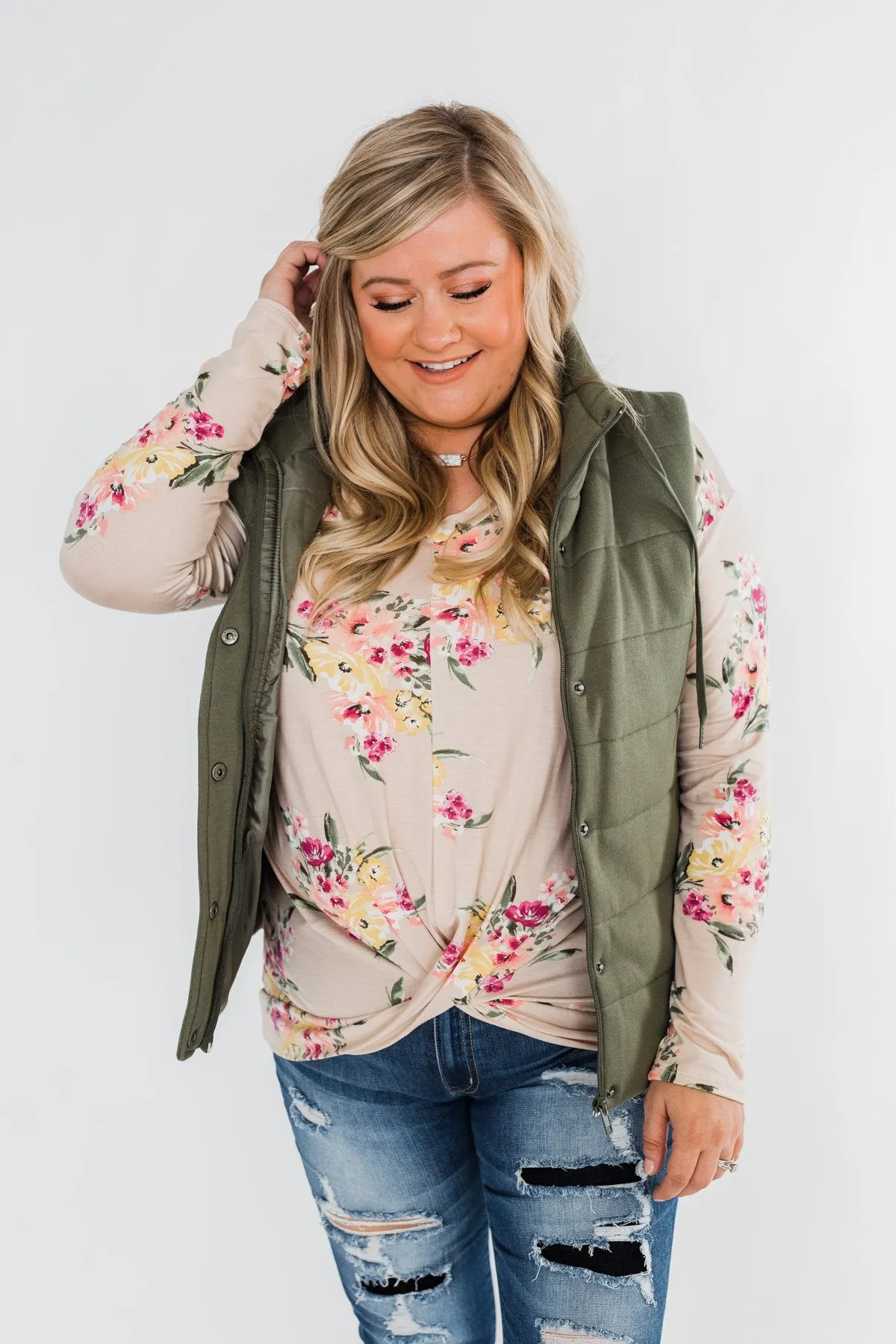 Puffer Vest- Olive