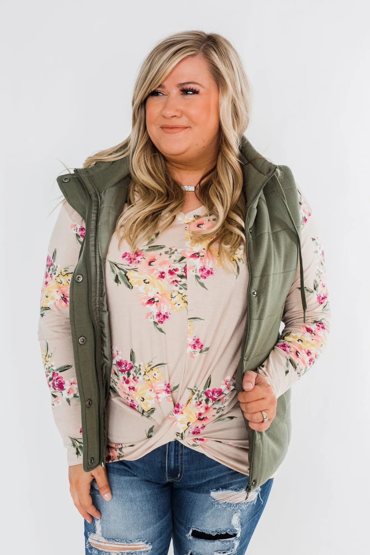 Puffer Vest- Olive