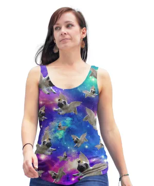 Pug Unicorn Galaxy Racerback Tank Top