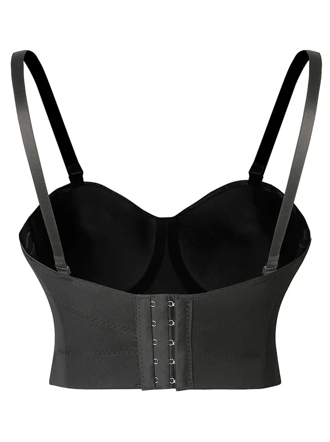 Punk Y2K Rock Bustier Chain Vest Club Party Cami Tube Crop Top