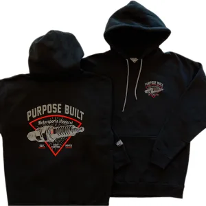 PURPOSE BUILT "PLUG" MEN'S HOODIE PULLOVER BLACK / RED / GREY